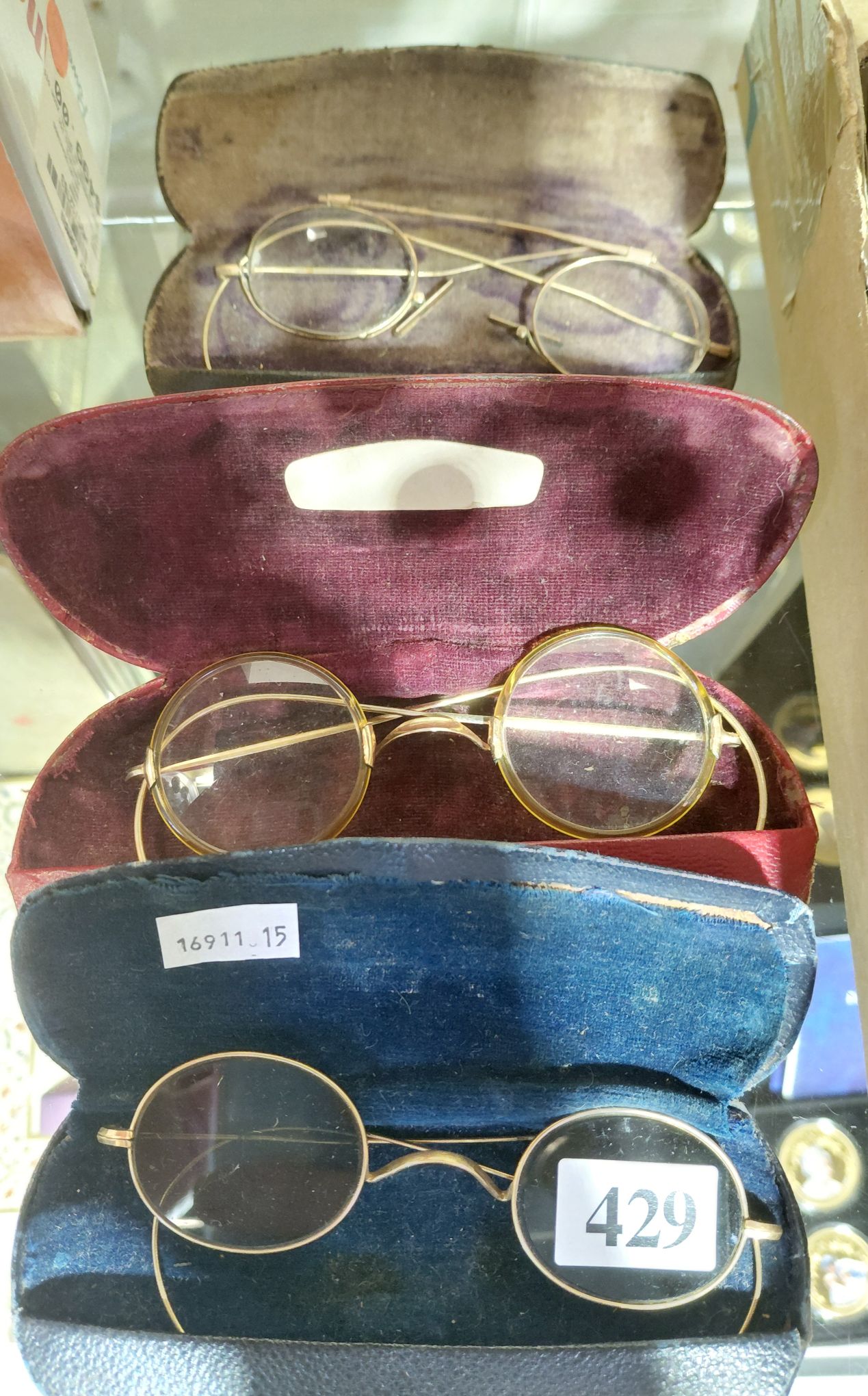 429 · THREE PAIRS OF VINTAGE SPECTACLES