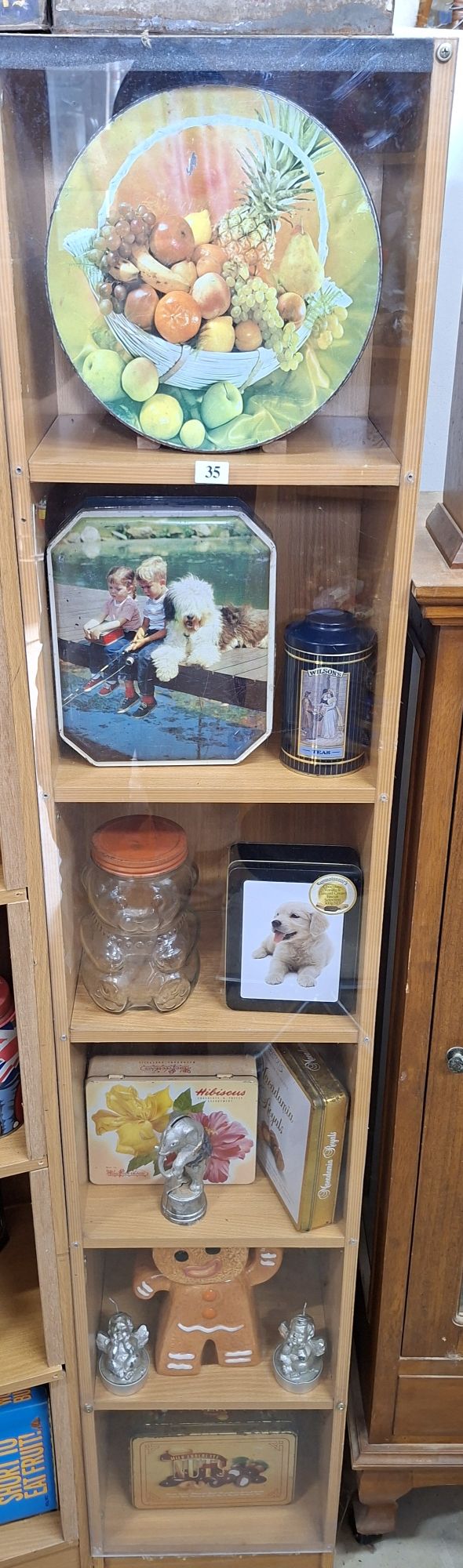 35 · GROUP OF TINS ETC