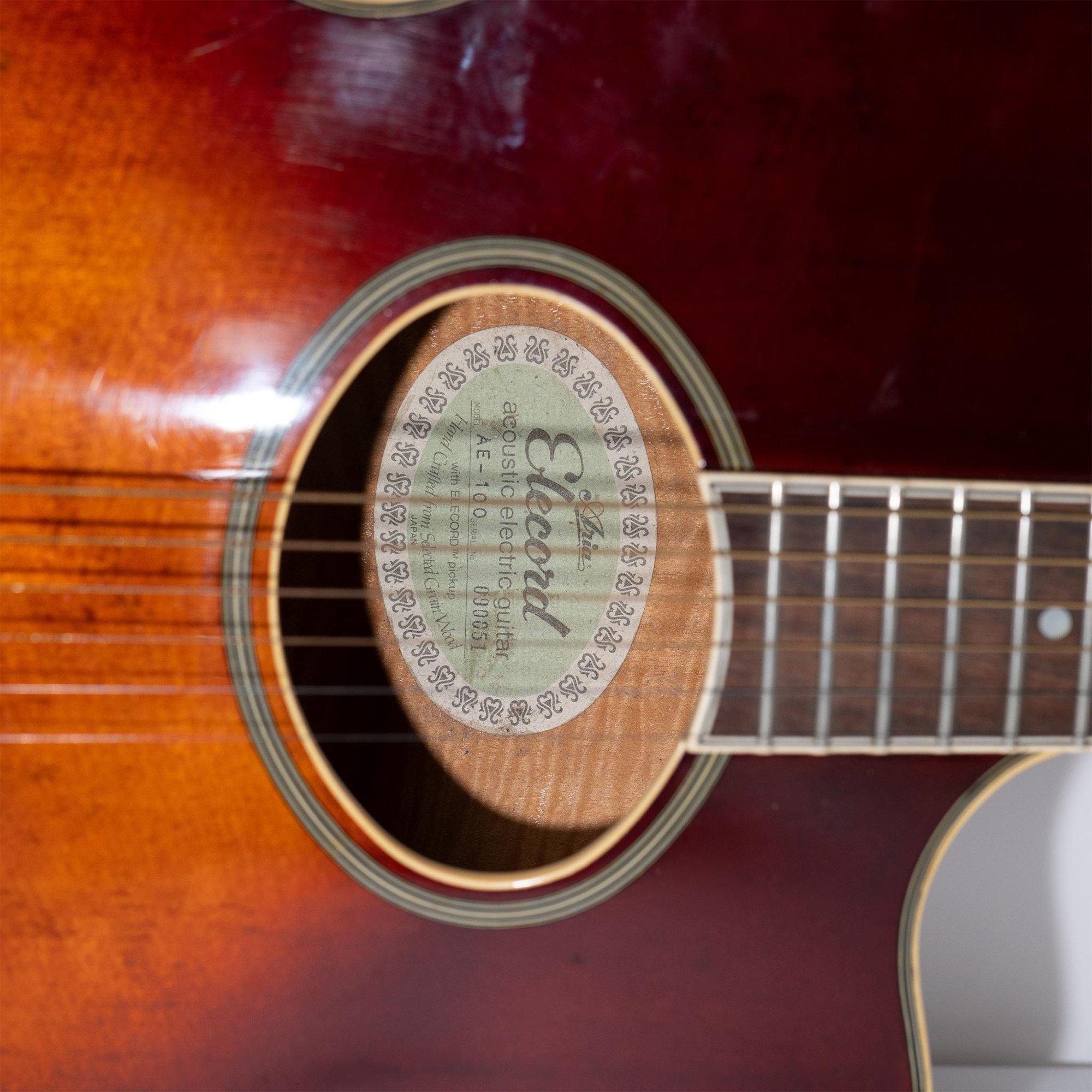 Vintage Aria AE100 Elecord 6 String Electric Acoustic Guitar