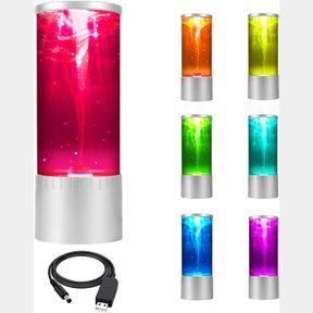 KACASHIP TORNADO LAMP, LED VORTEX LAMP, TWISTER HURRICANE LIGHT, RELAXING LIQUID MOTION LAMP, NIGHT LIGHT, USB CABLE POWERED, HOME