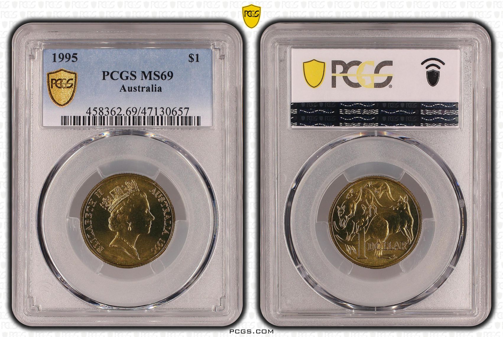 Elizabeth II, One Dollar, 1995, PCGS MS69