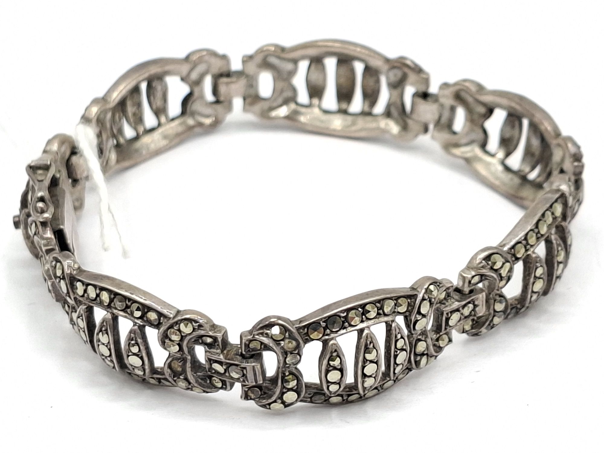 1054 · SILVER MARCASITE BRACELET