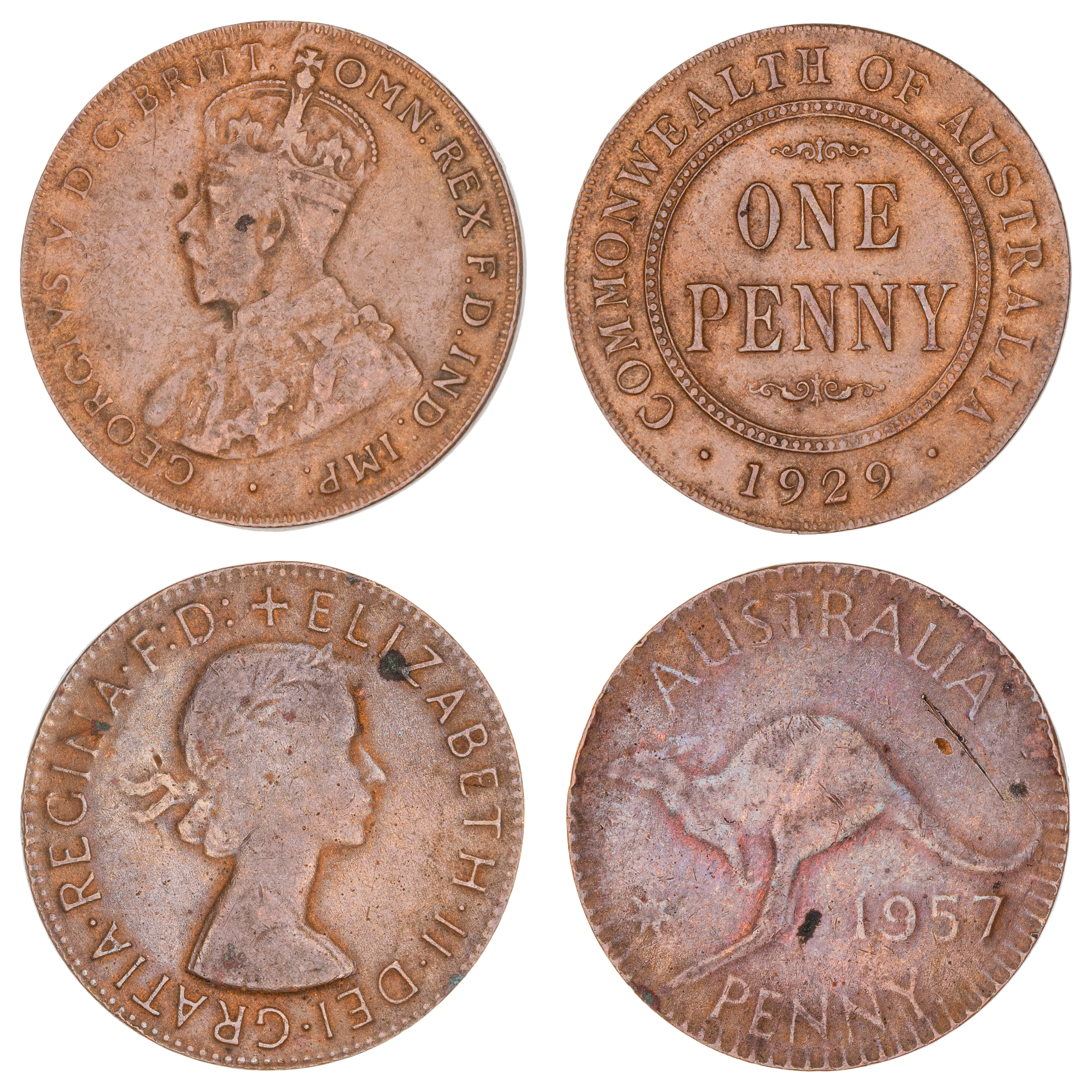 George V, Penny, 1929, VF