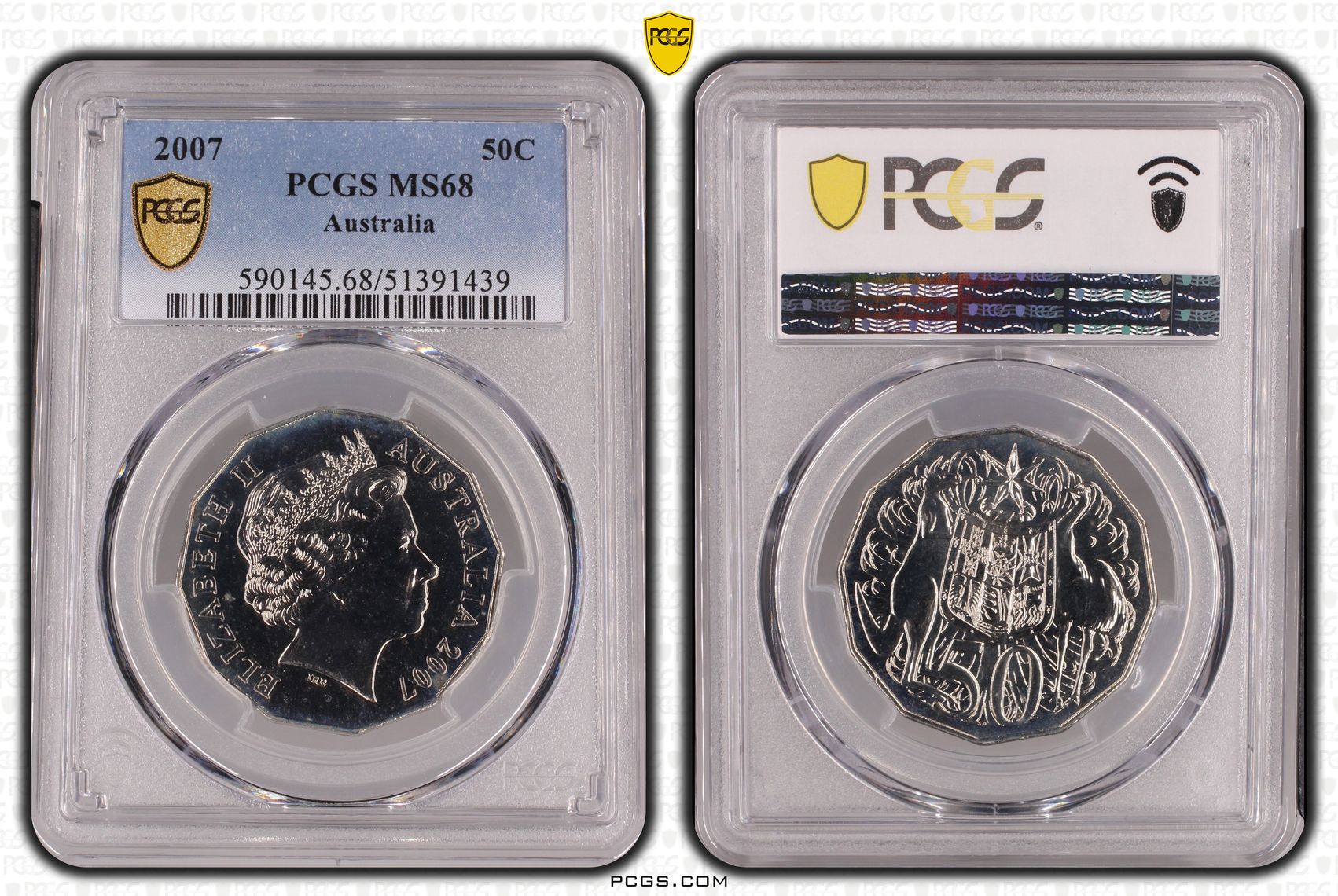 Fifty Cent, 2007, PCGS MS68