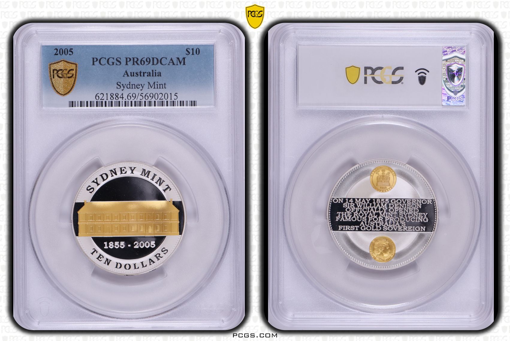 Sydney Mint, Ten Dollar, 2005, PCGS PR69DCAM