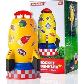 WHITE T-SHIRT XL STARKTOY WATER ROCKET LAUNCHER FOR KIDS - WATER SPRINKLER ROCKET - OUTDOOR SPLASH TOY