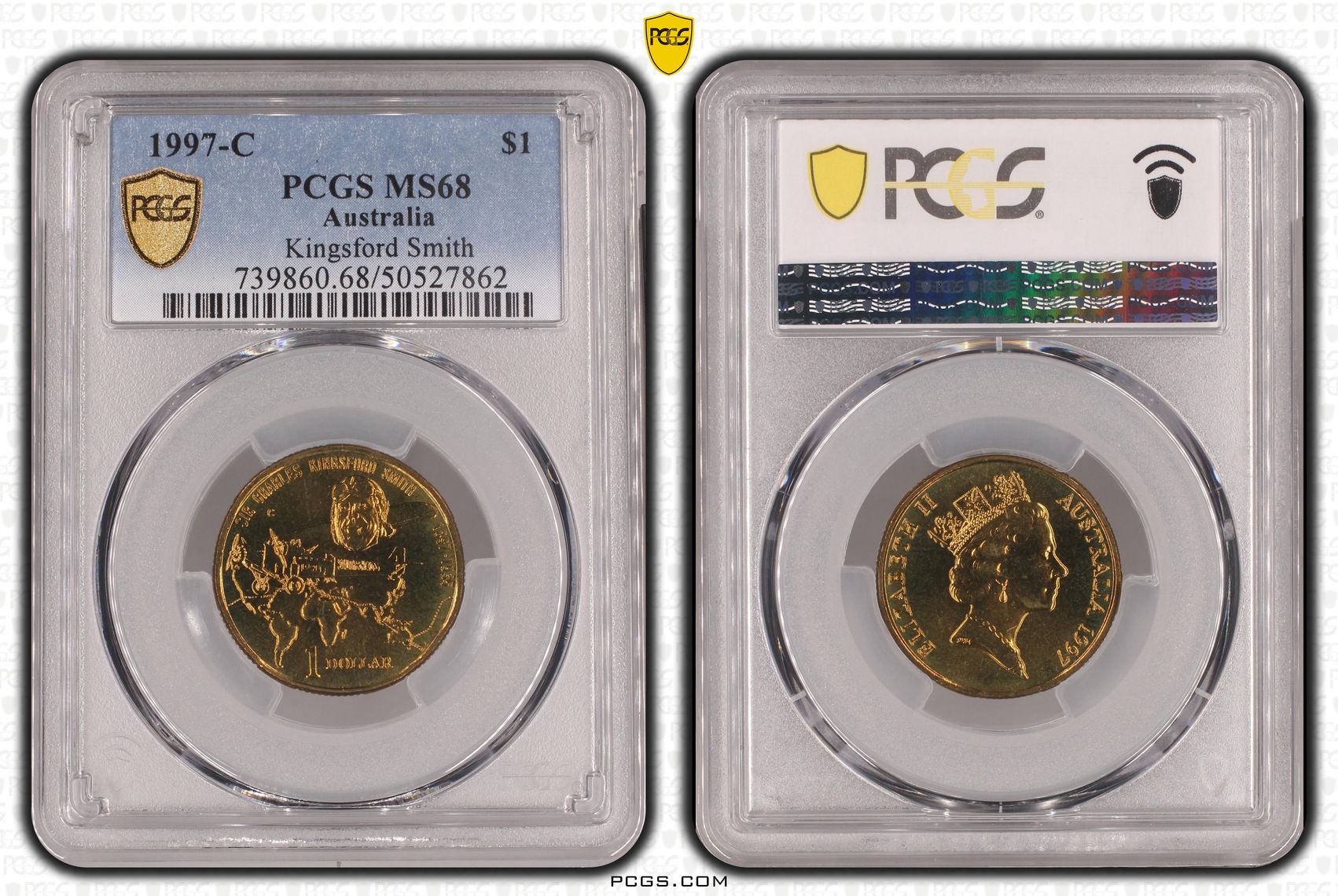 Kingsford Smith, POP 9/0, One Dollar, 1997-C, PCGS MS68
