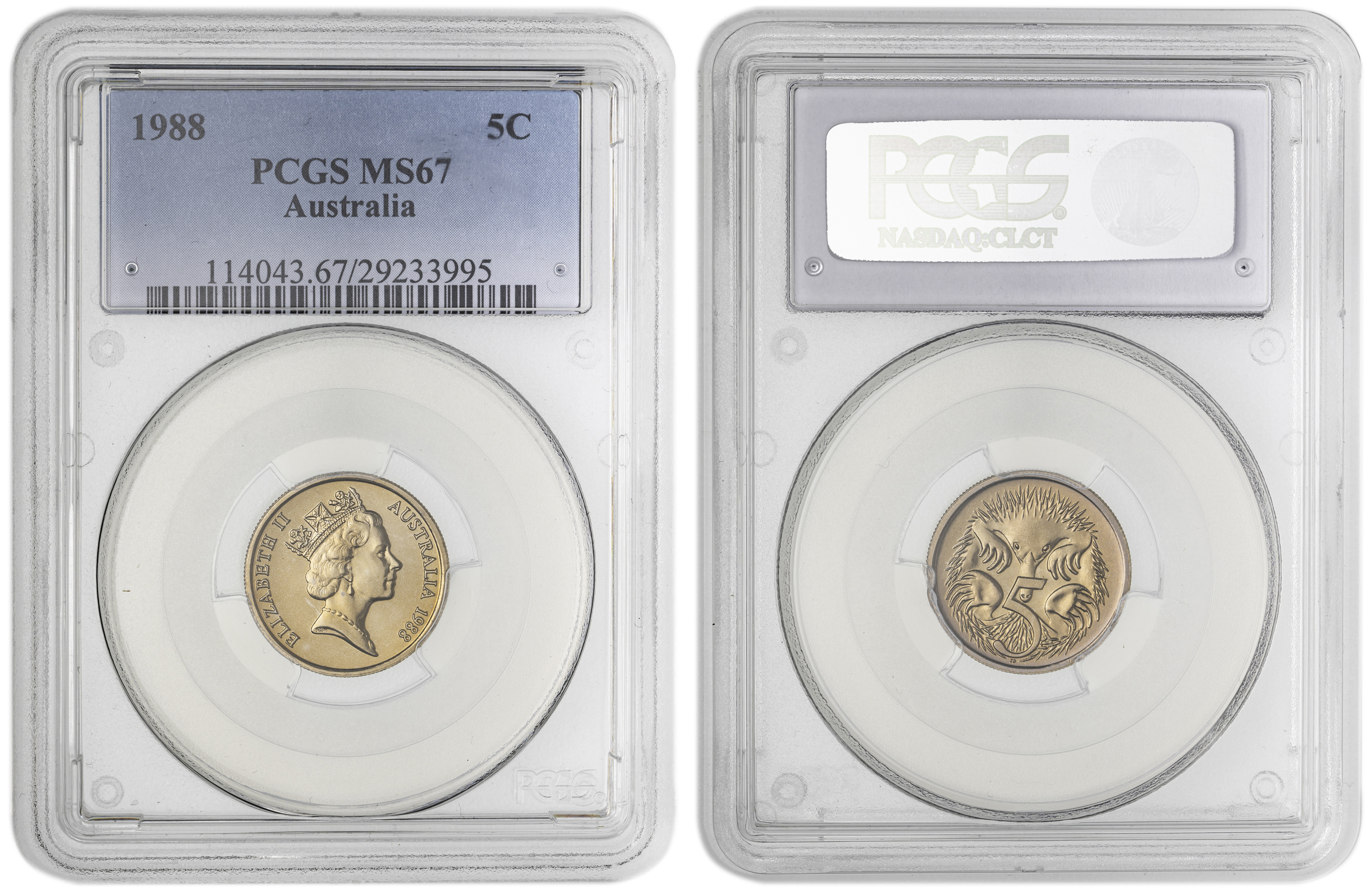 Five Cent, 1988, PCGS MS67