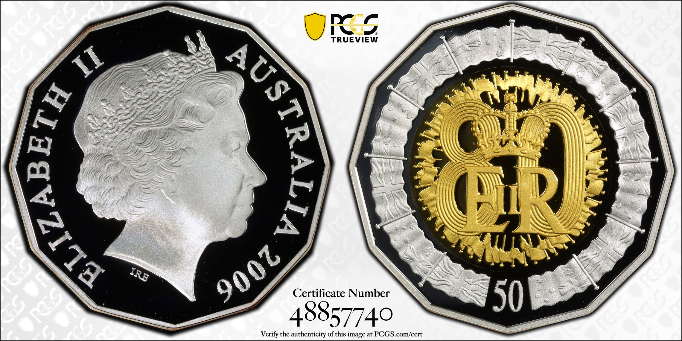80th Birthday Silver, POP 17/0, Fifty Cent, 2006, PCGS PR70DCAM