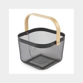 Square Mesh Storage Basket - Black -- bar -9902117744482- 51736/531 SN B3 (S7)