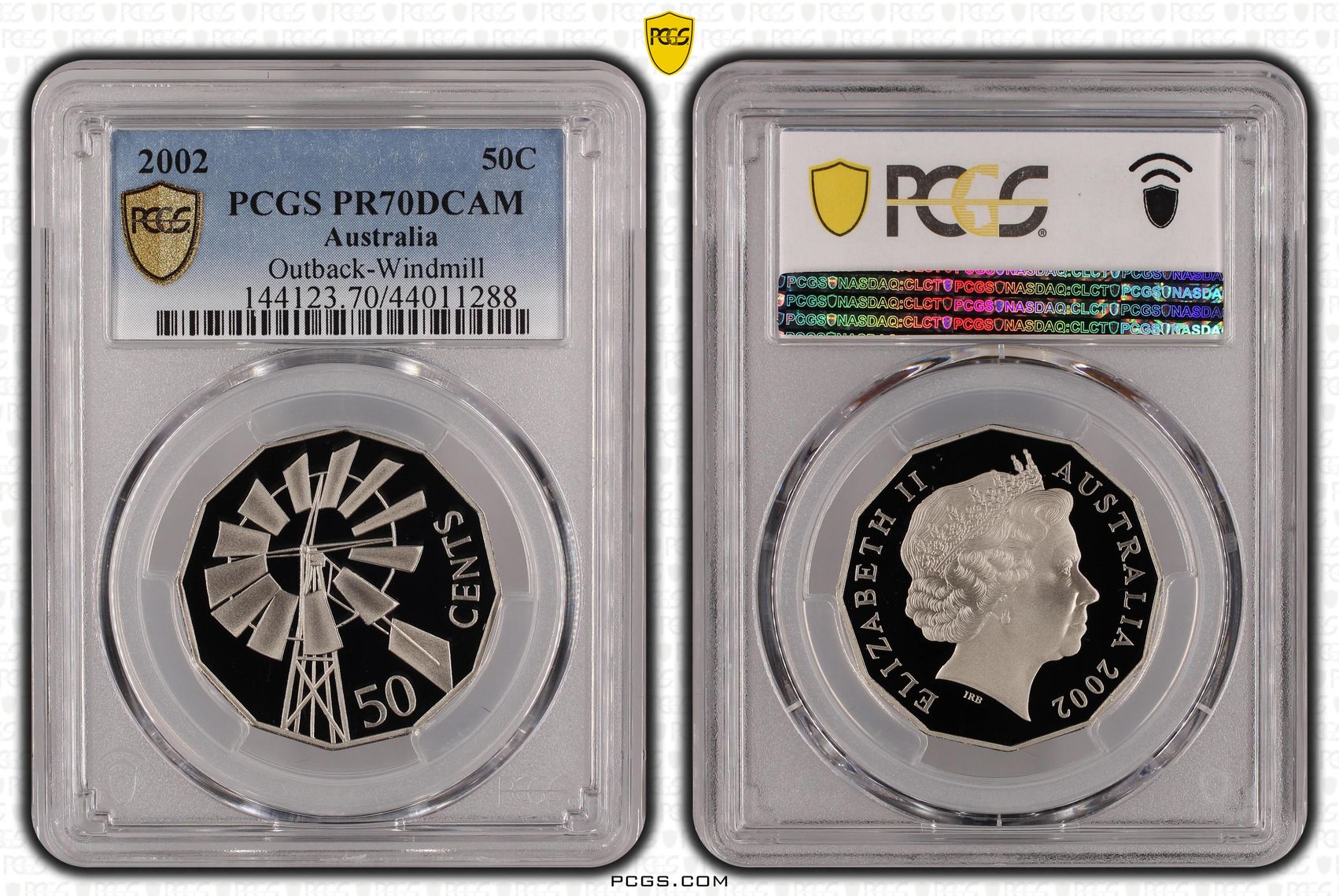 2002 Australia Fifty Cent, 50c Outback-Windmill PCGS - PR70DCAM POP 17/0 -288