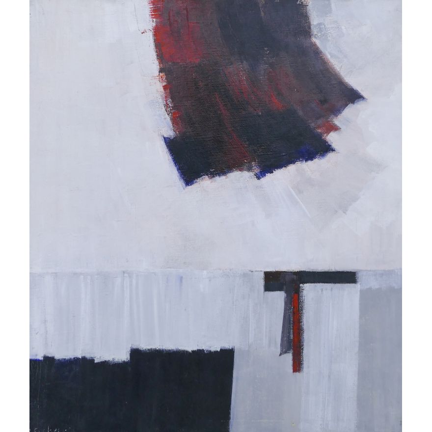 Pierre Fichet ''Abstract in Red and Black'' 1959