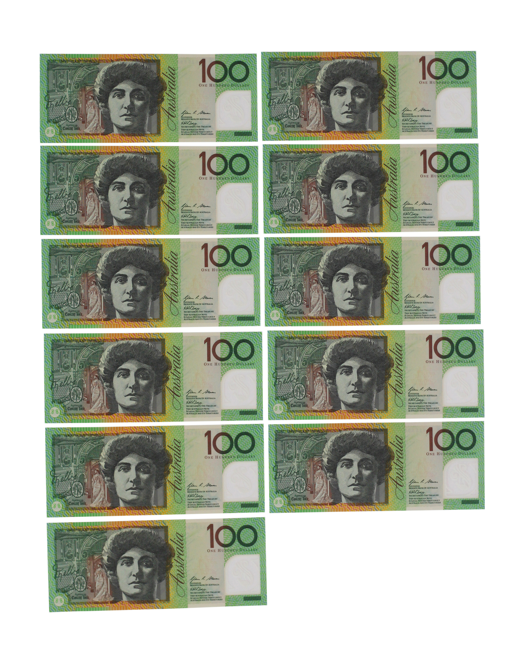 2291. · Stevens/Henry, One Hundred Dollars,  2010, UNC