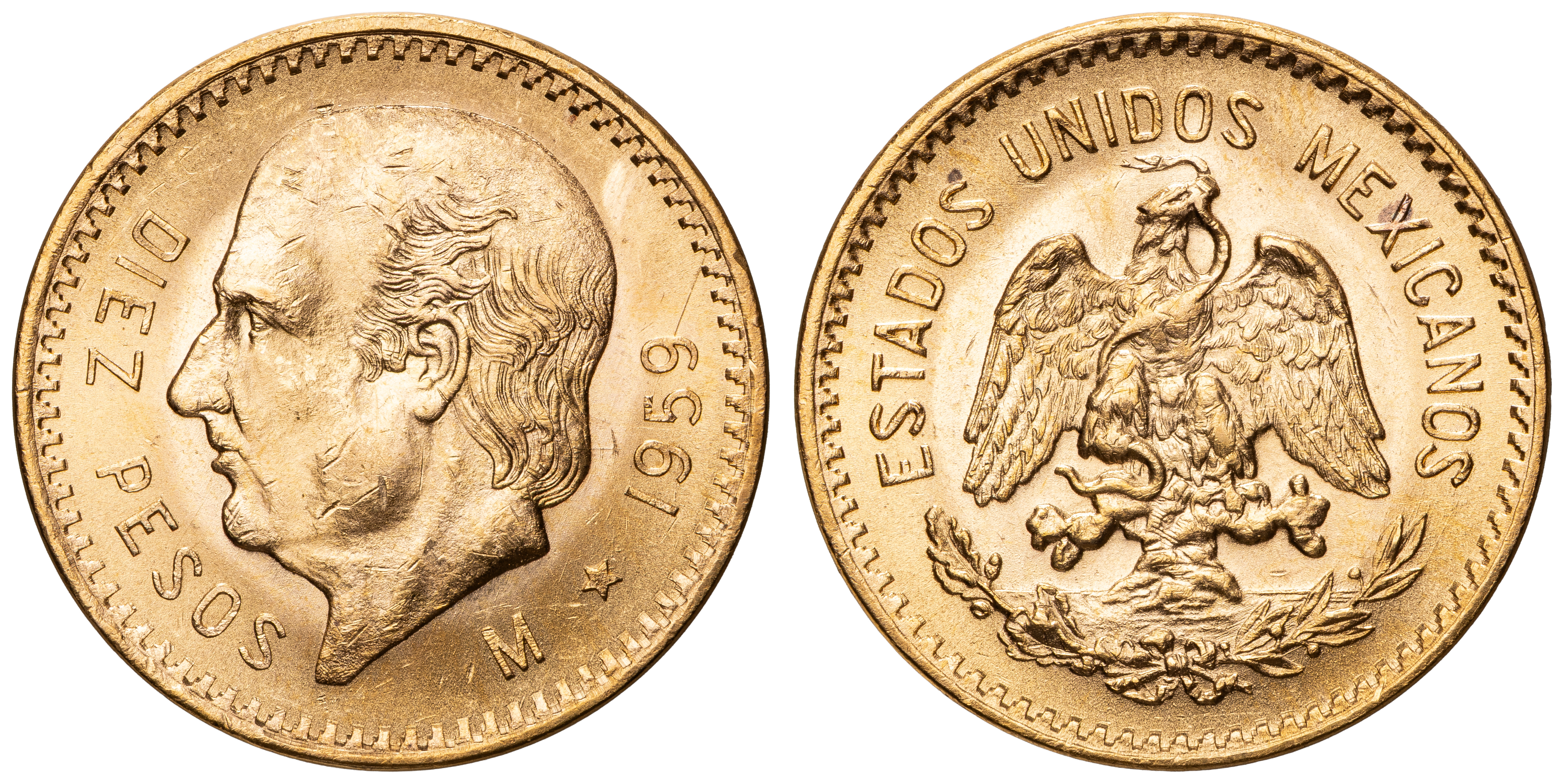 Mexico, Ten Peso, 1959, UNC