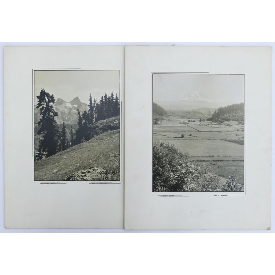 2pc Gus Arneson Northwest Mountain Photos Mounted 15''x12''