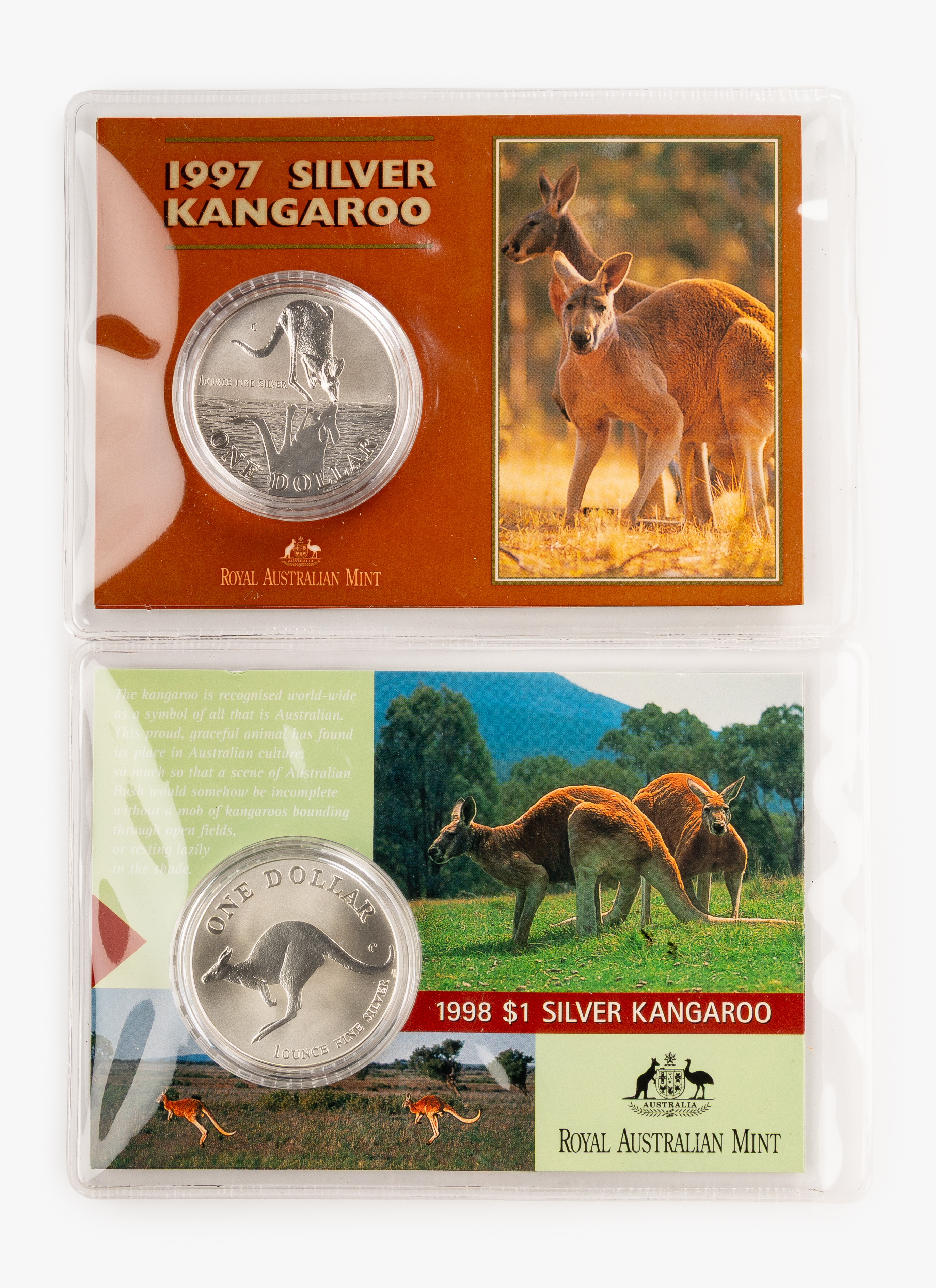 Elizabeth II, RAM - Silver Kangaroo, One Dollar, 1997 - 1998, UNC