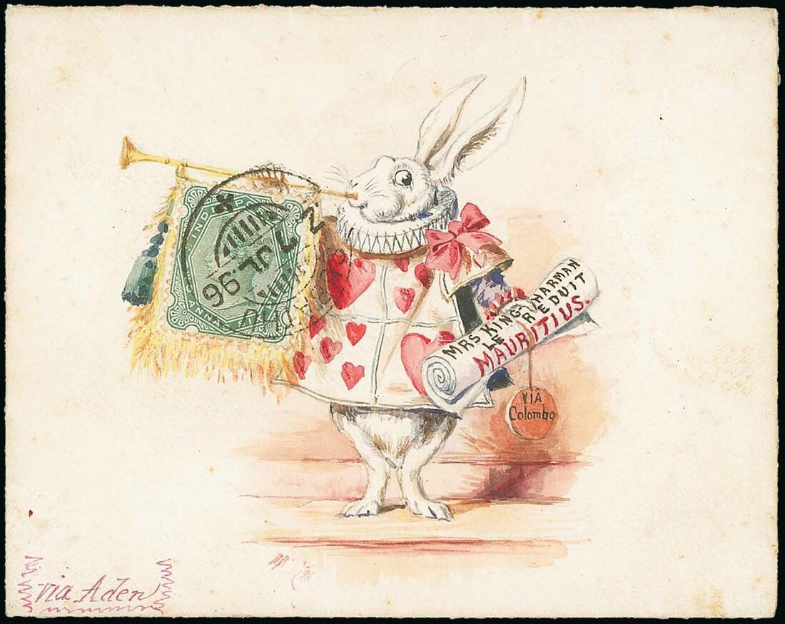 India Hugh Rose Hand-Illustrated Envelopes 1896 (7 July) hand-painted ...