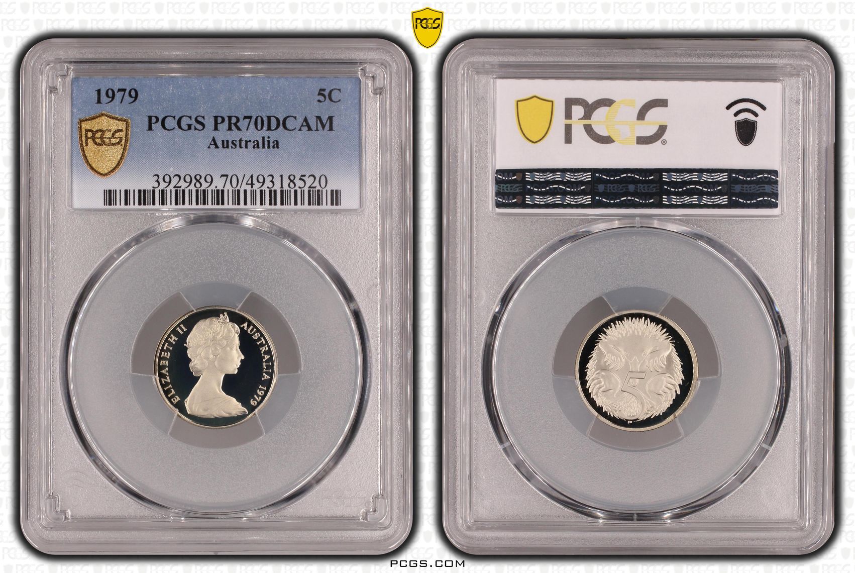 Elizabeth II, POP 8/0, Five Cent, 1979, PCGS PR70DCAM