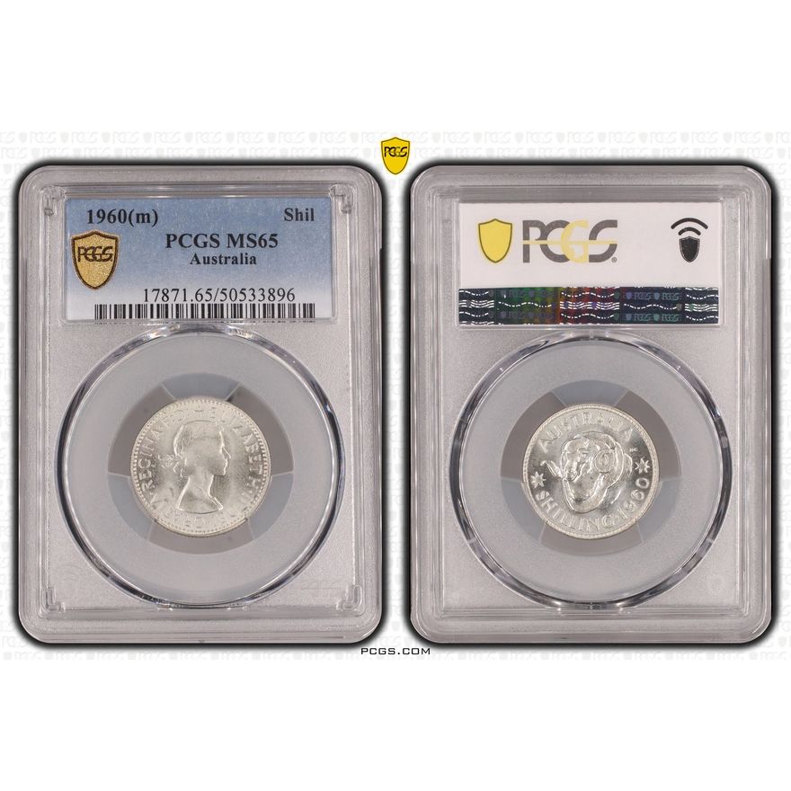 Elizabeth II, Shilling, 1960(m), PCGS MS65