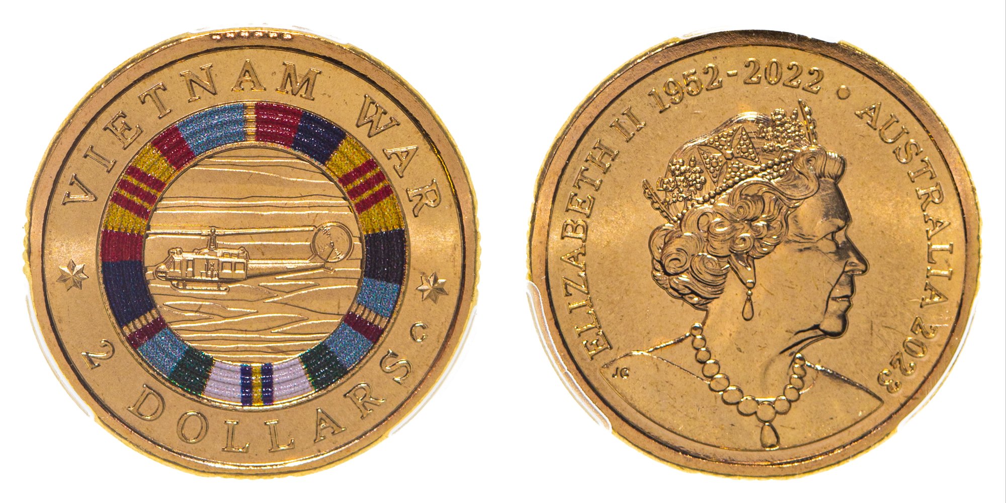 Elizabeth II, Vietnam War, Two Dollars, 2023-C, PCGS MS 67