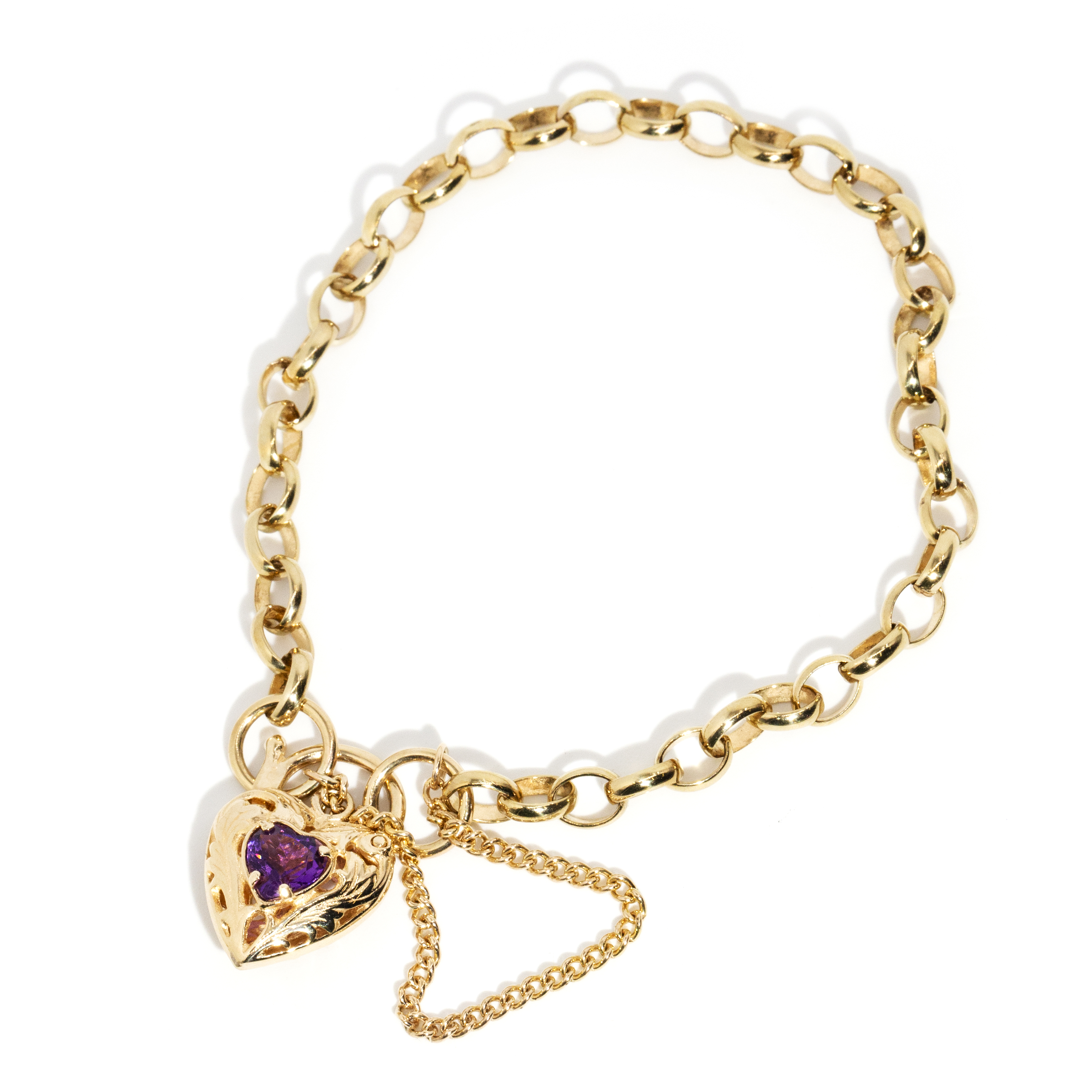 116 · 9 Carat Gold Amethyst Bracelet