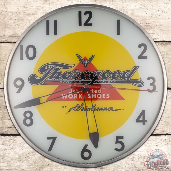 Thorogood Job Fitted Work Shoes Lighted Advertising Clock