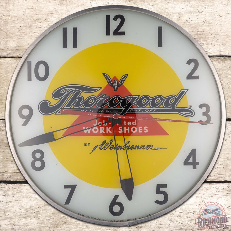 Thorogood Job Fitted Work Shoes Lighted Advertising Clock