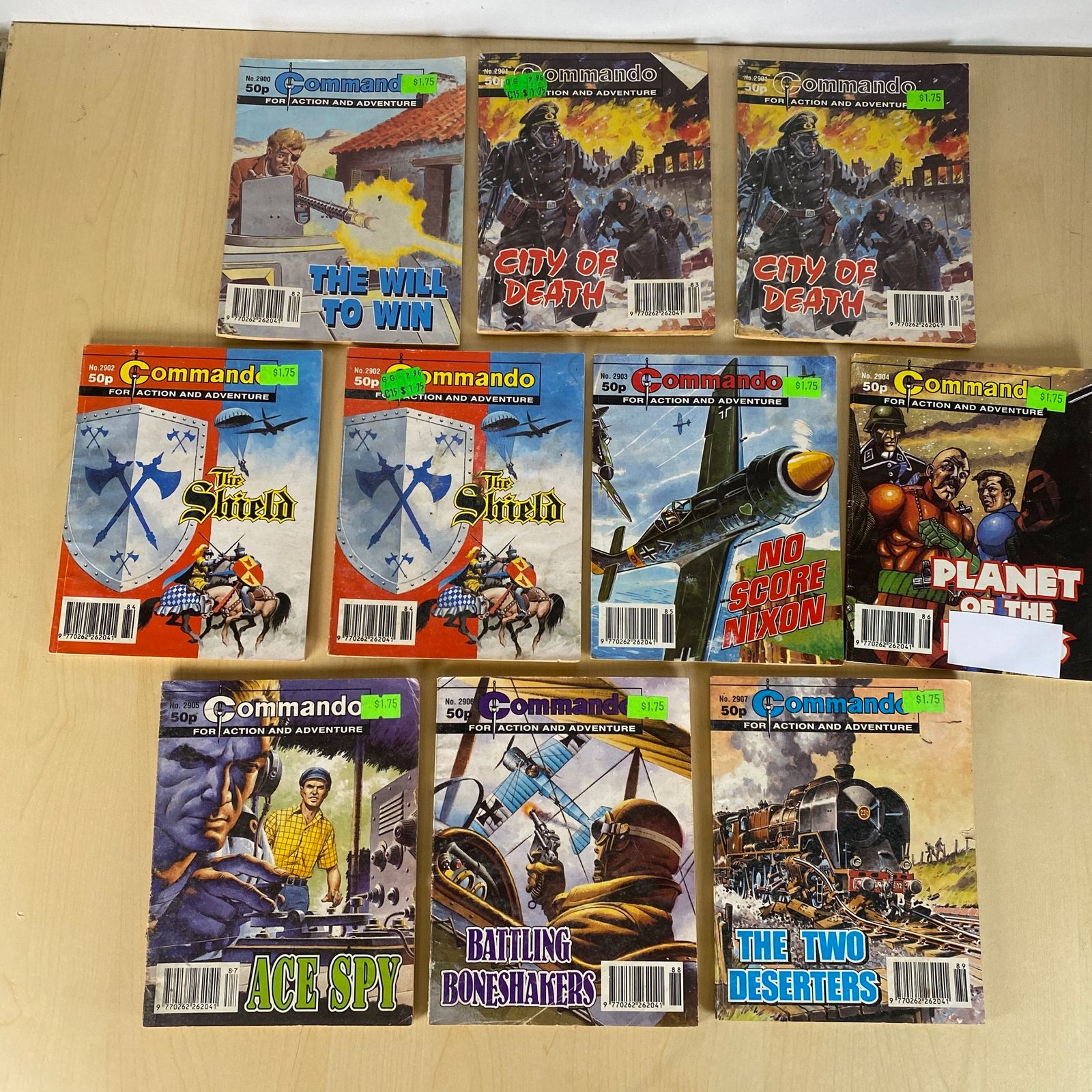 Commando War Comics Issues - 2900, 2901, 2901, 2902, 2902, 2903, 2904, 2905