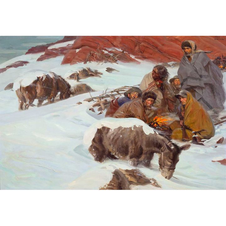Tom Lovell (1909-1997), Fremont Crossing the Rockies