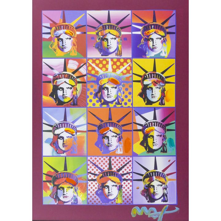 Peter Max ''Liberty and Justice for All II'' 2001 Acrylic