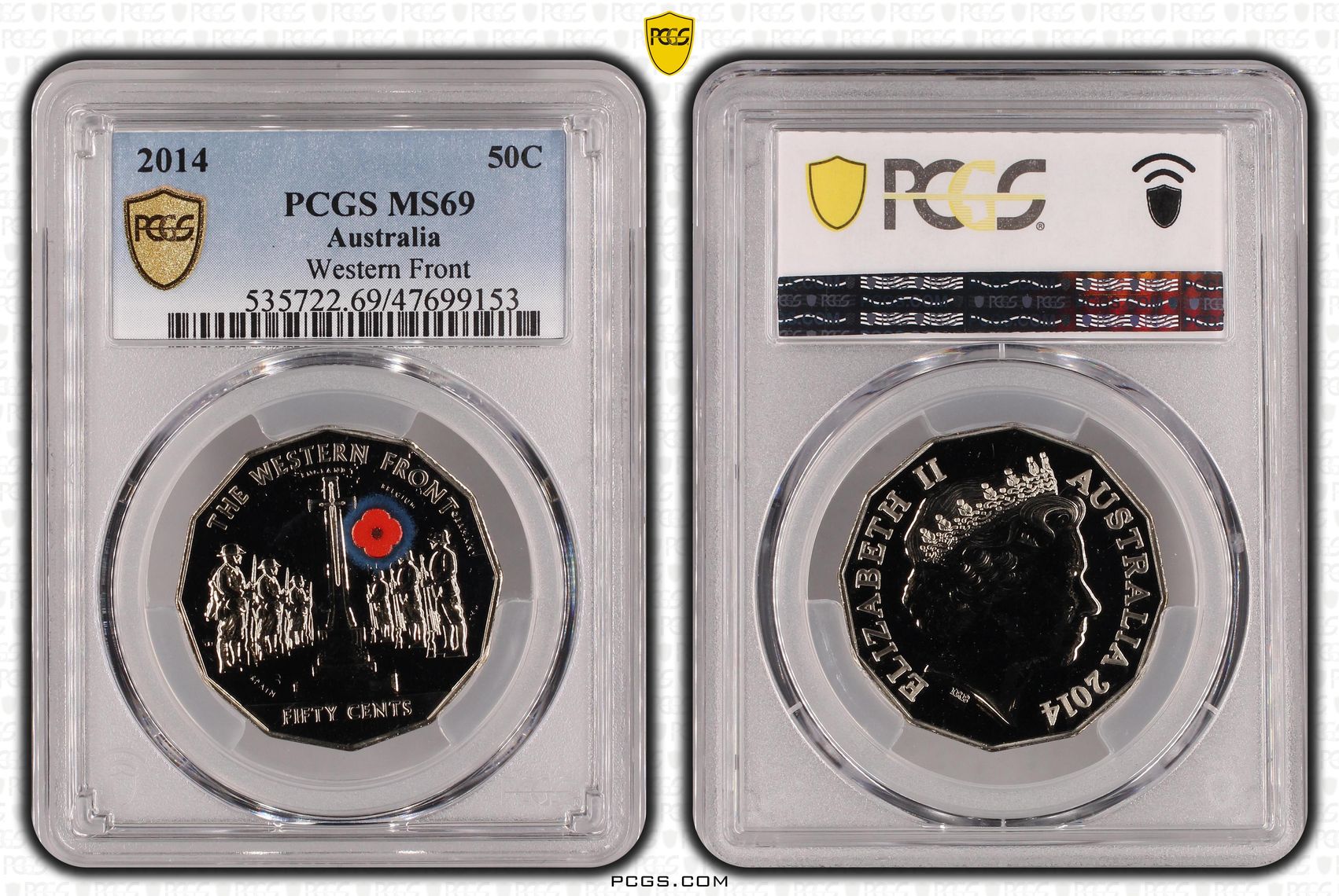 Western Front, Fifty Cent, 2014, PCGS MS 69