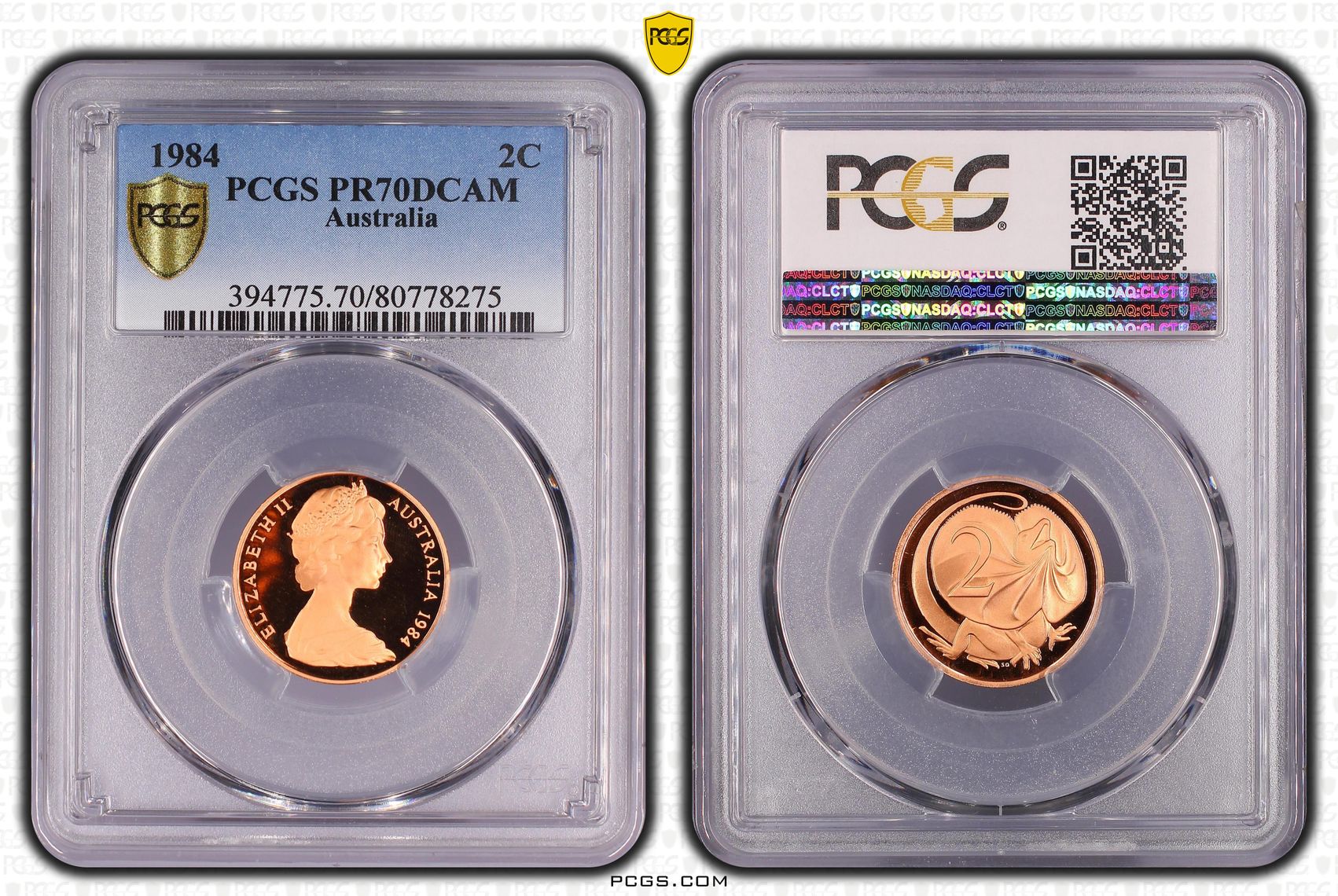 Elizabeth II, Two Cent, 1984, PCGS PR70DCAM