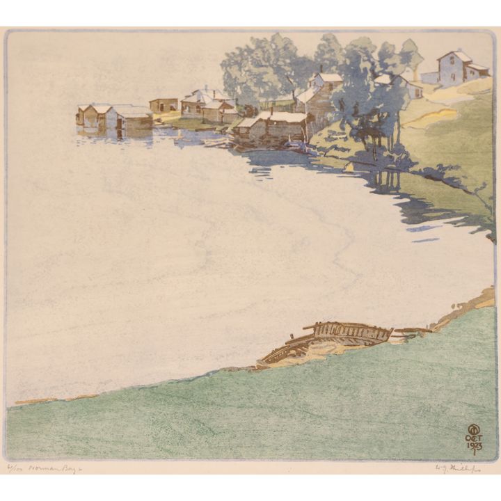 Walter J. Phillips ''Norman Bay 2'' 1923 Woodblock