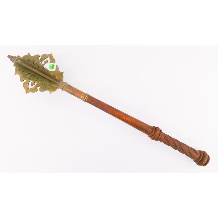 Old Chinese Handled Brass Weapon- 27''
