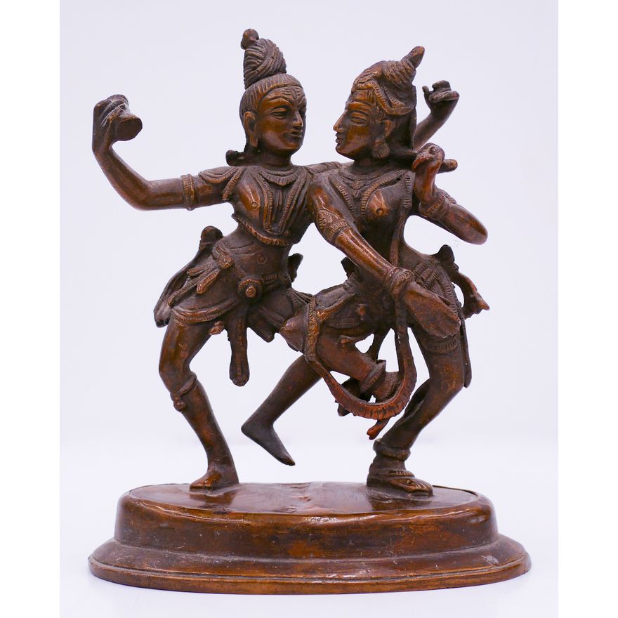 Old Indian Bronze of Hindu Dancers 7''