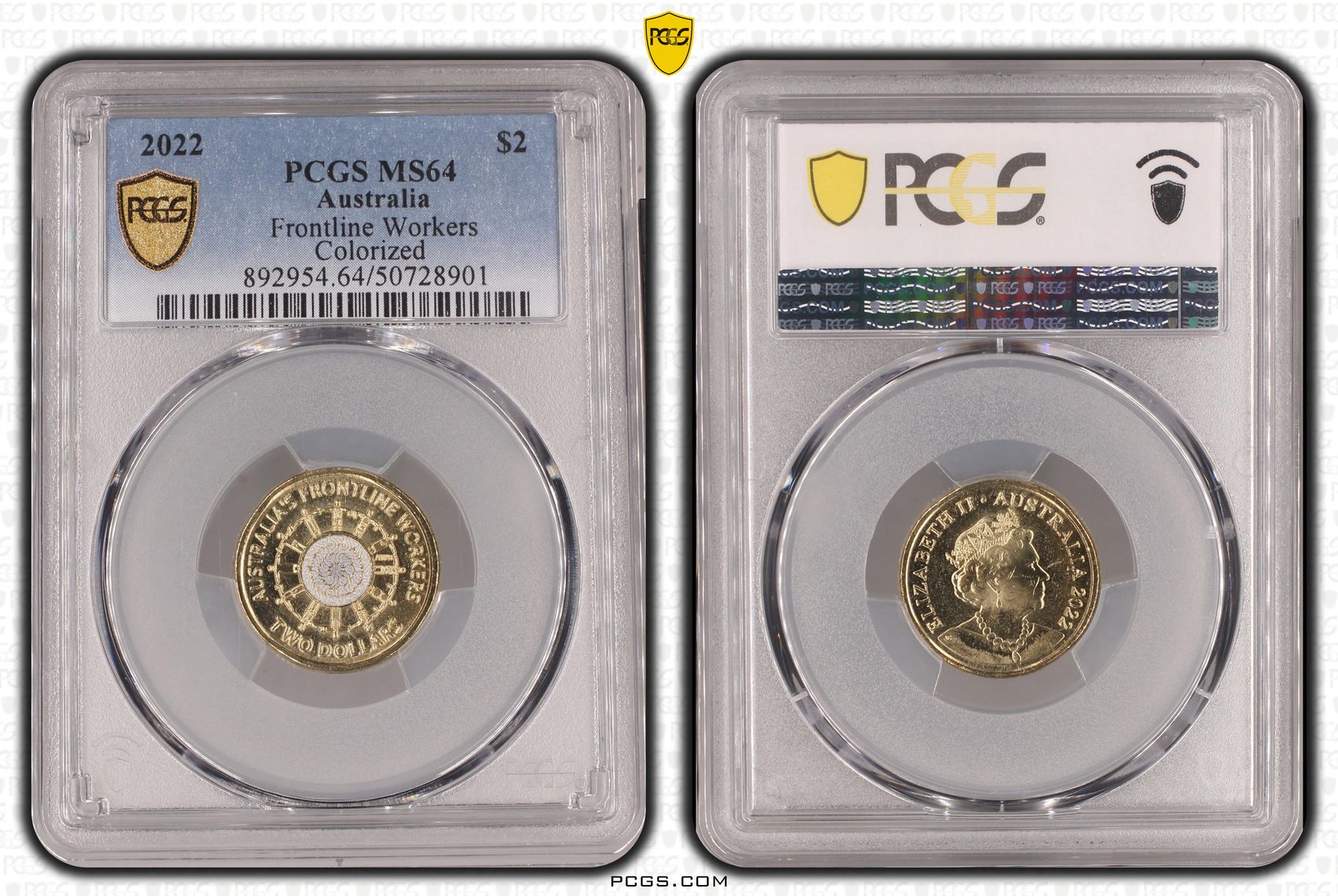 Frontline Workers Colorized, Two Dollar, 2022, PCGS MS64