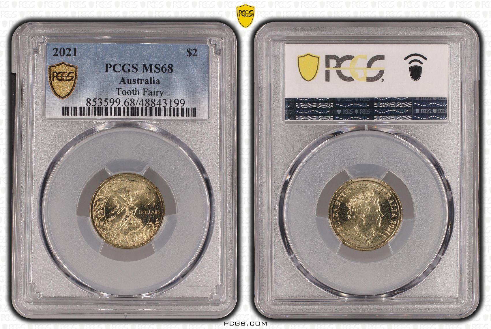 Elizabeth II, Tooth Fairy , Two Dollar, 2021, PCGS MS68