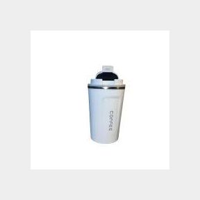 500ml Vacuum Cup Stainless Steel Temperature Display Coffee Flask - White -- 51743/2739