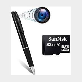 Spy Camera Pen with Micro SD Card Slot - Bar 9902032145760- 51748/10364 AS B1 (S9)