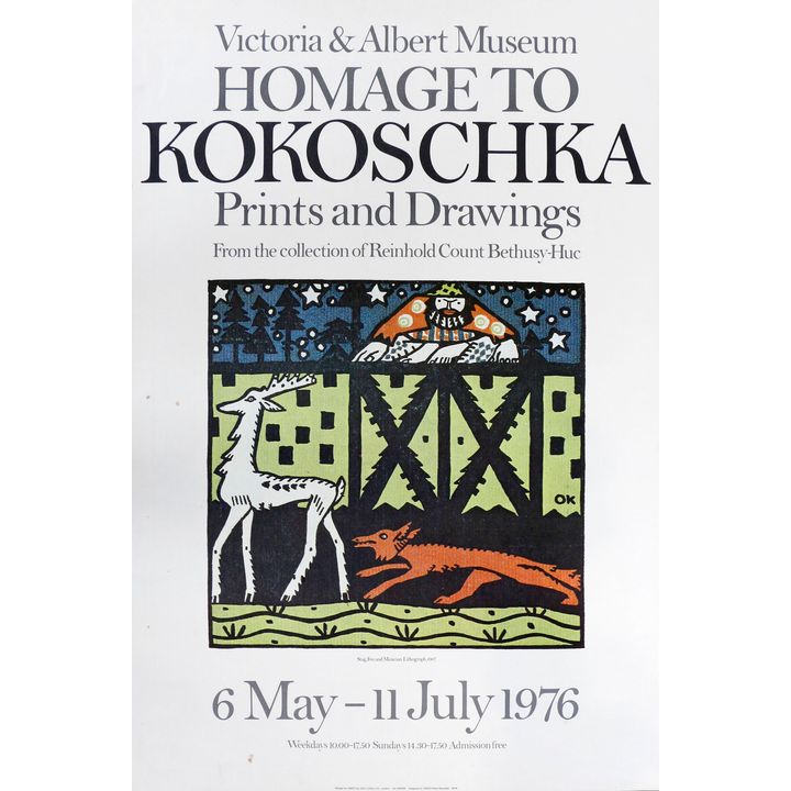Homage to Kokoschka / Canal Boat Art - Two Victoria & Albert Museum's poster prints