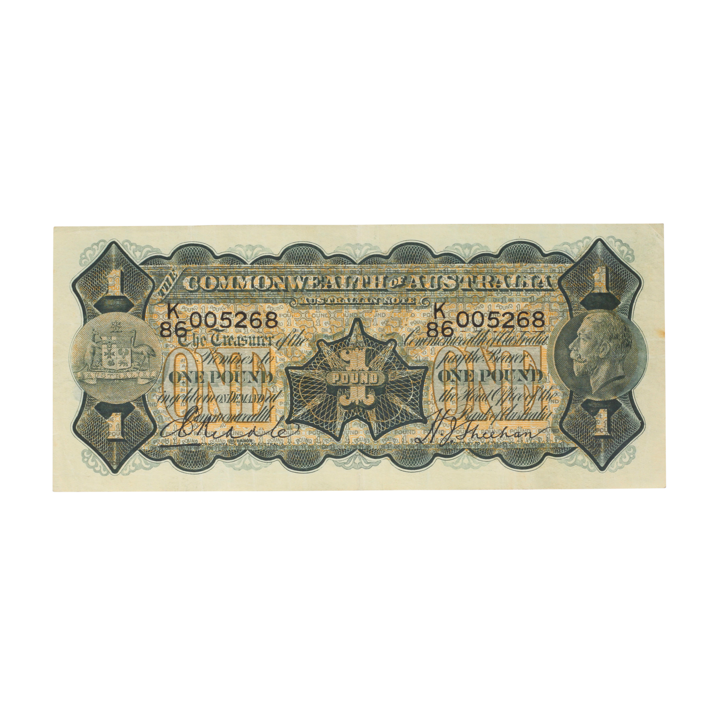1876. · Riddle/Sheehan, One Pound, 1932, EF