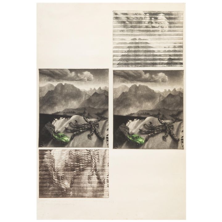 Włodzimierz Kotkowski | Martwa natura na tle środowiska naturalnego", 1974