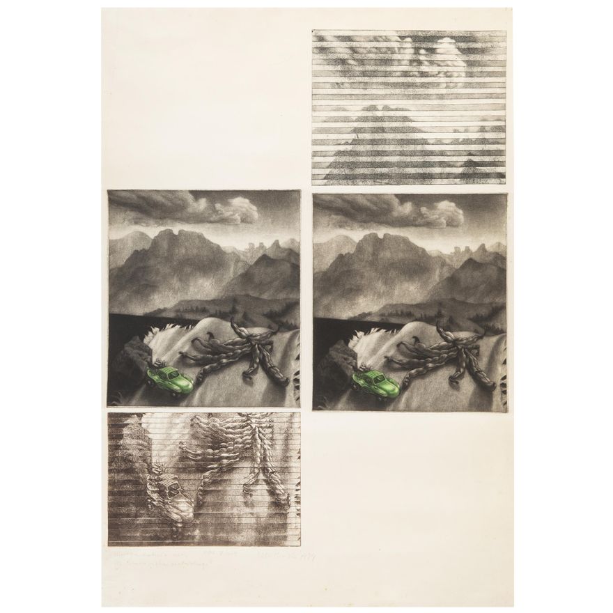 Włodzimierz Kotkowski | Martwa natura na tle środowiska naturalnego", 1974