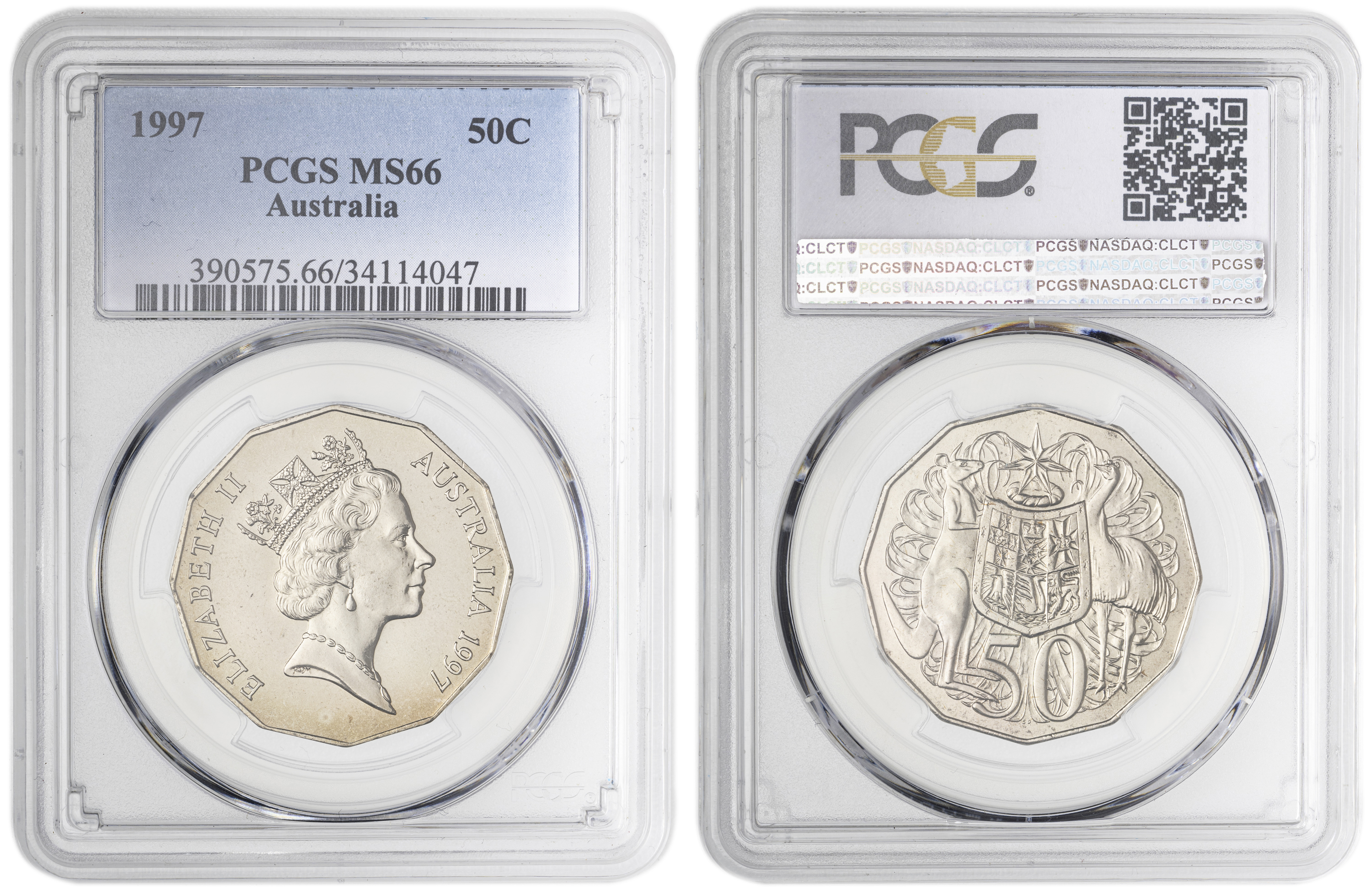 , Fifty Cent, 1997, PCGS MS66