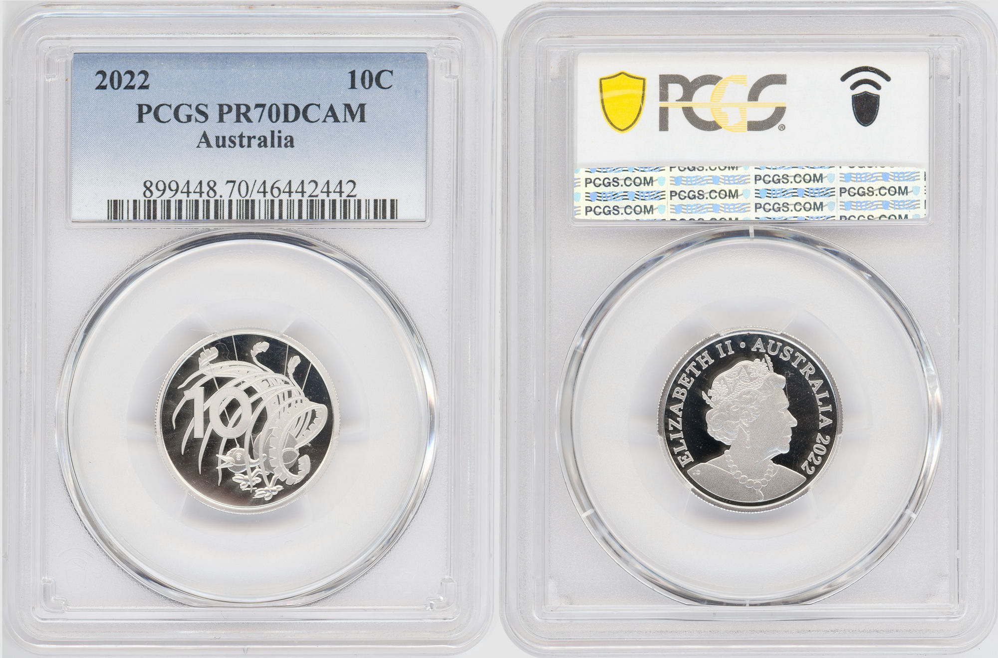 Ten Cent, 2022, Pcgs Pr70dcam