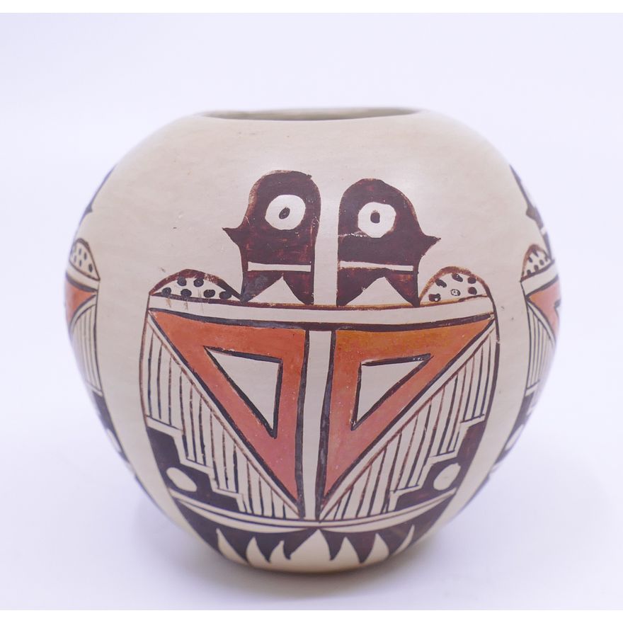 Miriam Nampeyo Polychrome Decorated Small Bird Jar- 2.75x3''