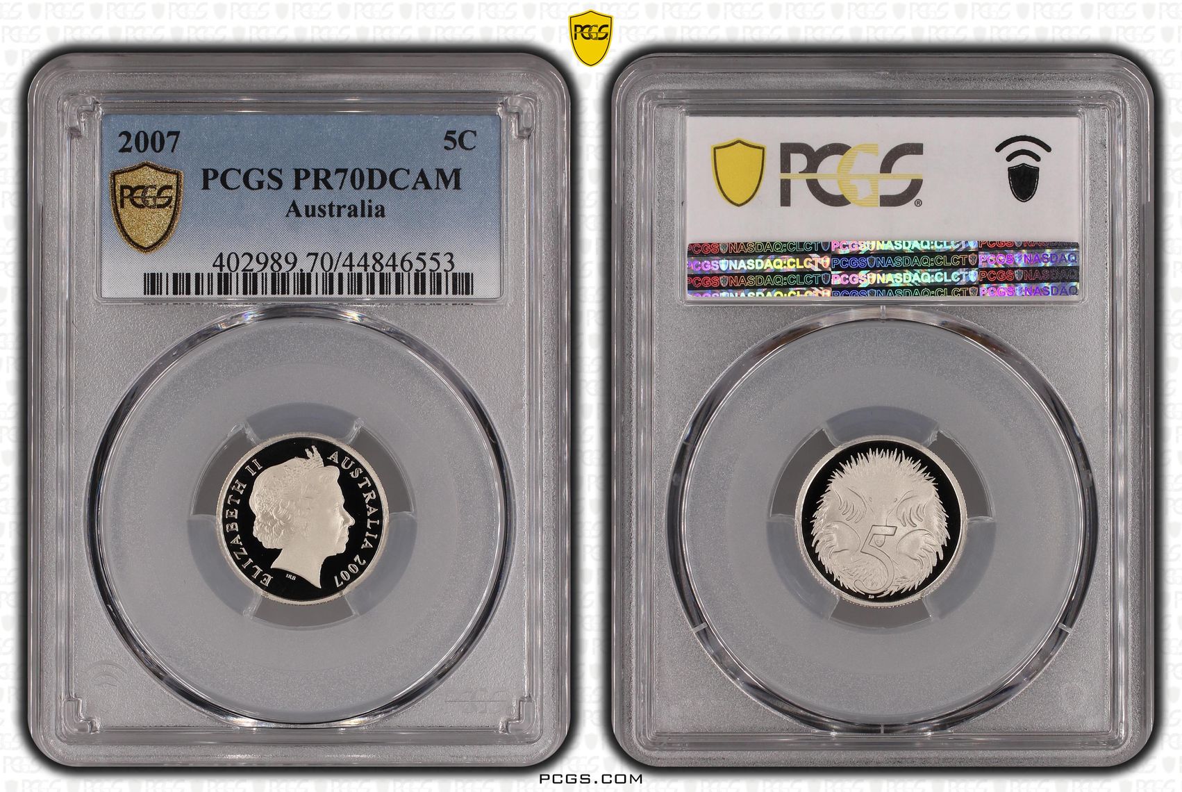2007 Australia Five Cent, 5c PCGS - PR70DCAM POP 32/0 -553