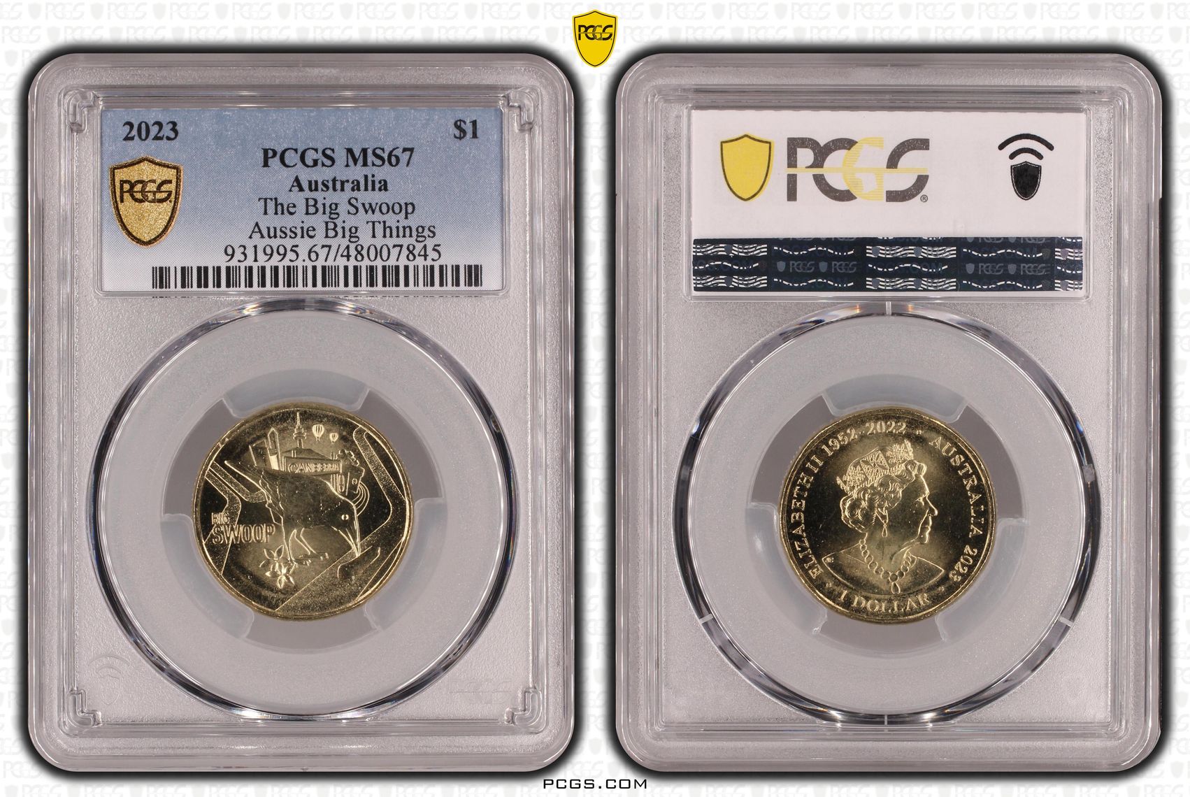 The Big Swoop Aussie Big Things , One Dollar, 2023, PCGS MS67