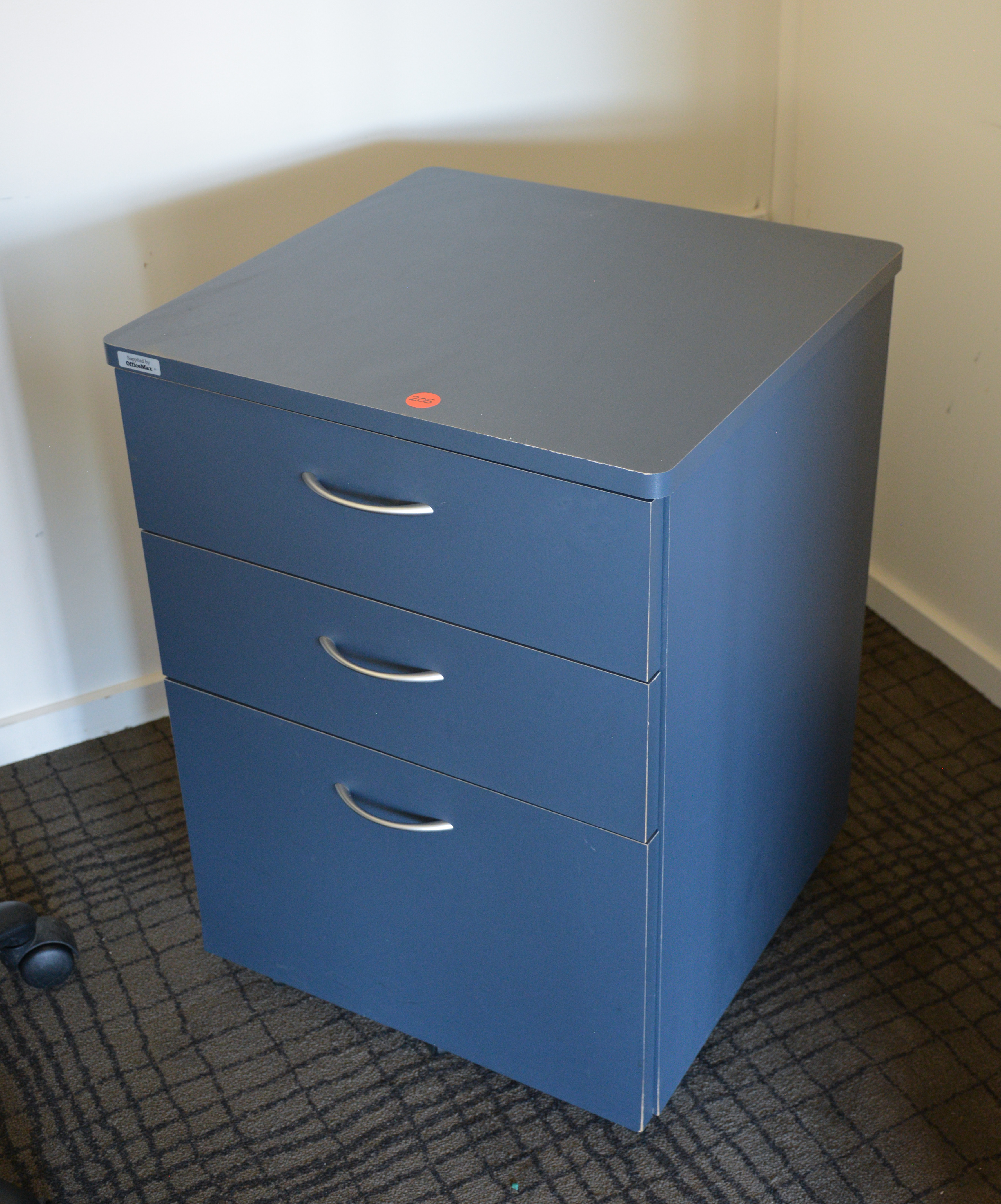 Blue Three Drawer Office Unit — sold at auction in New Zealand for $10