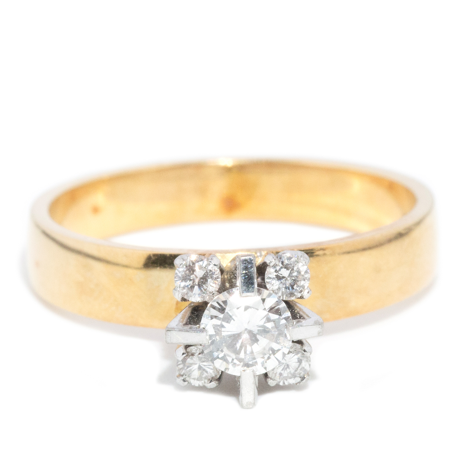 Retro Diamond 18ct Gold Ring